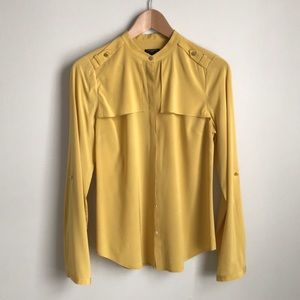 Ann Taylor Yellow Silk Blouse